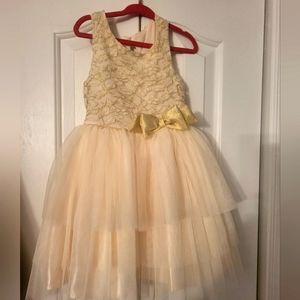 NANNETTE GOLD/BEIGE DRESS 5T